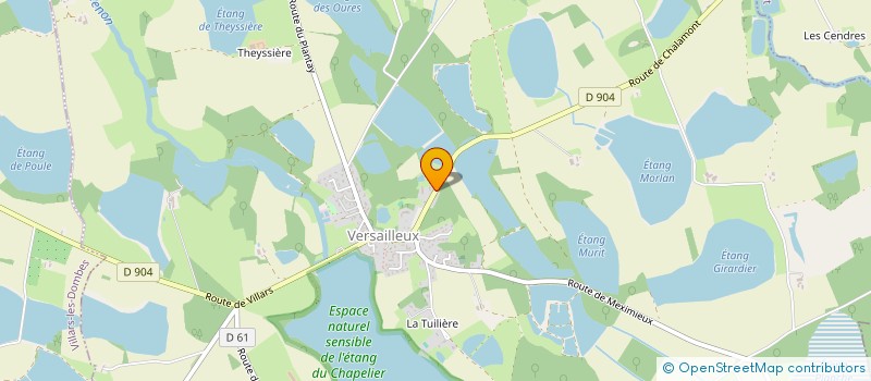 localisation de l'entreprise SCI LE CERISIER  VERSAILLEUX