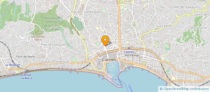 localisation de l'entreprise SCI LE CHALET DE L'ISERE à CANNES