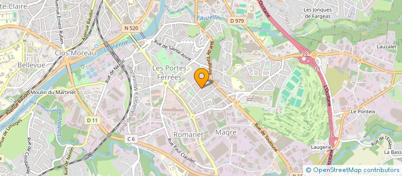 localisation de l'entreprise SCI LE CHAMP AU CLAIR à LIMOGES