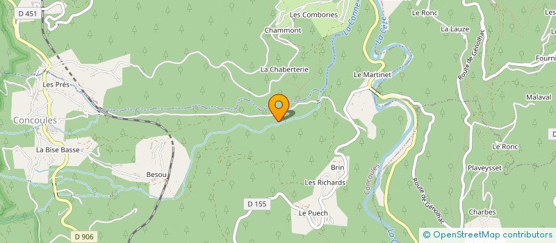 localisation de l'entreprise SCI LE CHAMP BLANC  CONCOULES