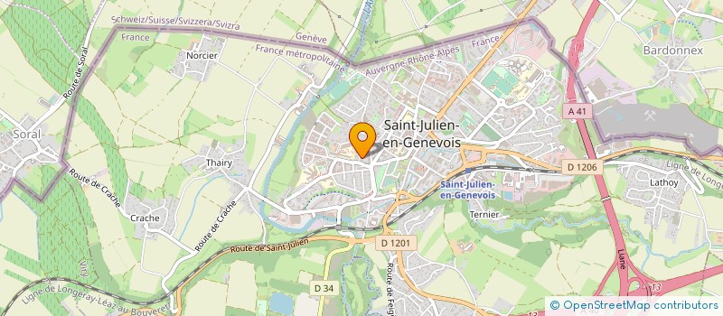 localisation de l'entreprise SCI LE CHAMP DES FEUX  COLLONGES-SOUS-SALEVE