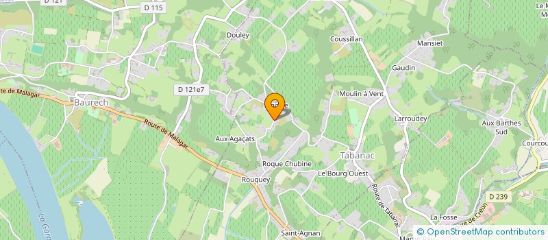 localisation de l'entreprise SCI LE CHAMP DES POSSIBLES  TABANAC