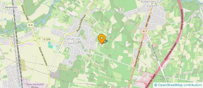 localisation de l'entreprise SCI LE CHAMP DU PALLET  CLONAS-SUR-VAREZE