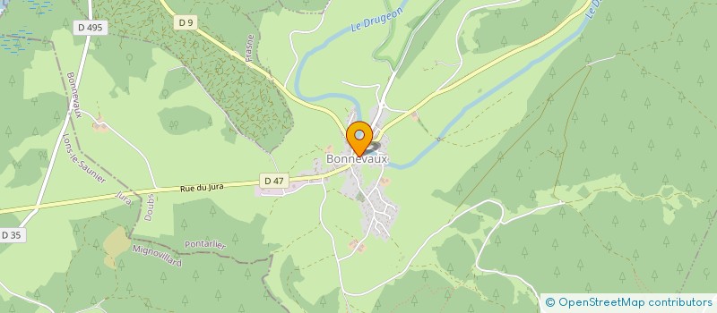 localisation de l'entreprise SCI LE CHAMP MERY  BONNEVAUX