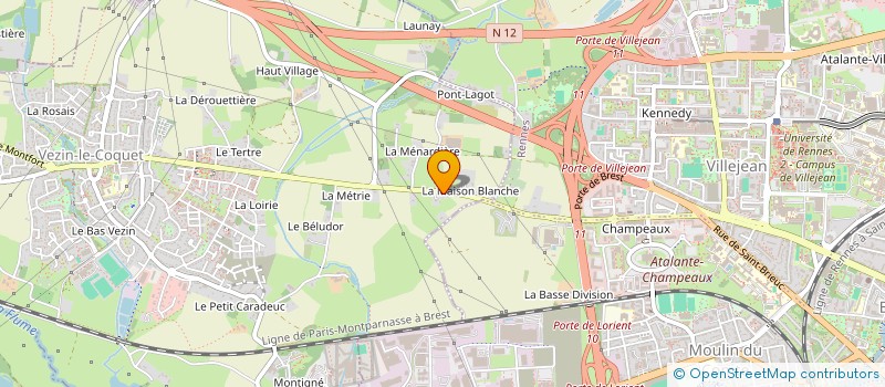 localisation de l'entreprise SCI LE CHAMP NOEL  VEZIN-LE-COQUET