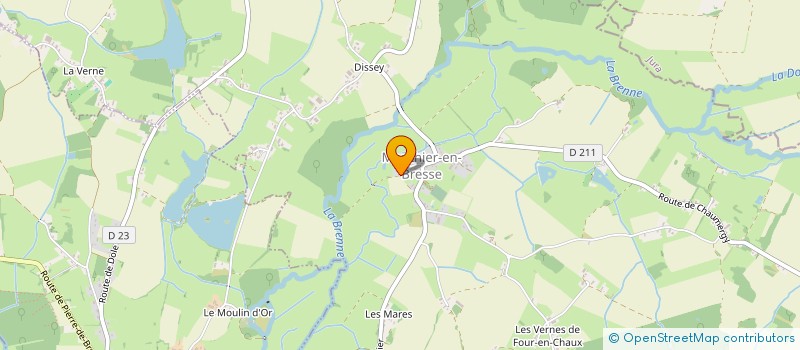 localisation de l'entreprise SCI LE CHAMPS DES VIGNES  MOUTHIER-EN-BRESSE