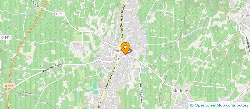 localisation de l'entreprise SCI LE CHARMAREY  CAROMB