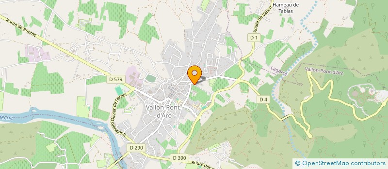 localisation de l'entreprise SCI LE CHASTELLAS à VALLON PONT D'ARC