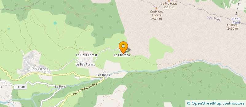 localisation de l'entreprise SCI LE CHATEAU à LES ORRES