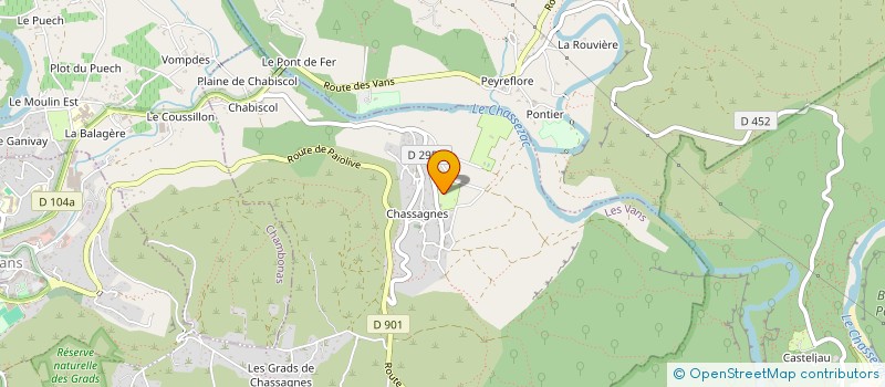 localisation de l'entreprise SCI LE CHATEAU DES CHENES  LES VANS