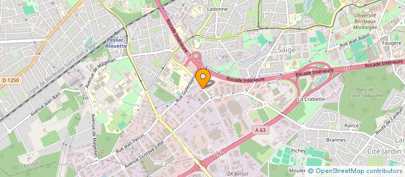 localisation de l'entreprise SCI LE CHATELIER  PESSAC