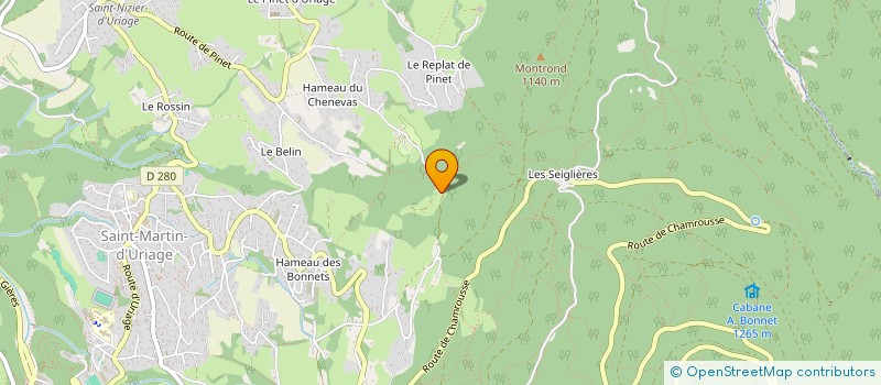 localisation de l'entreprise SCI LE CHAVANAIS  SAINT-MARTIN-D'URIAGE