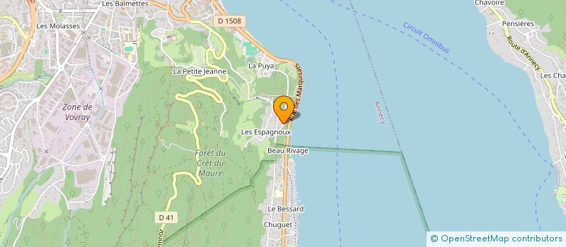 localisation de l'entreprise SCI LE CHENE à ANNECY