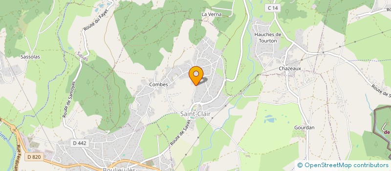 localisation de l'entreprise SCI LE CHENE  SAINT-CLAIR