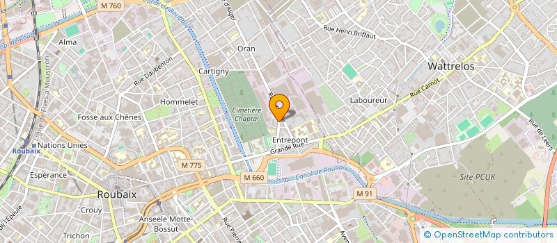 localisation de l'entreprise SCI LE CHENE  ROUBAIX