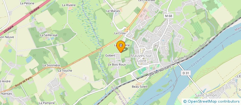 localisation de l'entreprise SCI LE CHENE BRILLANT  THOUARE-SUR-LOIRE