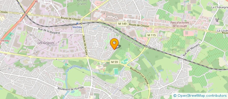 localisation de l'entreprise SCI LE CHENE C.T  VERTOU