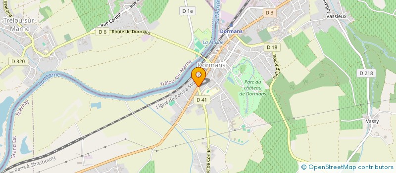 localisation de l'entreprise SCI LE CHENE DORMANS  DORMANS