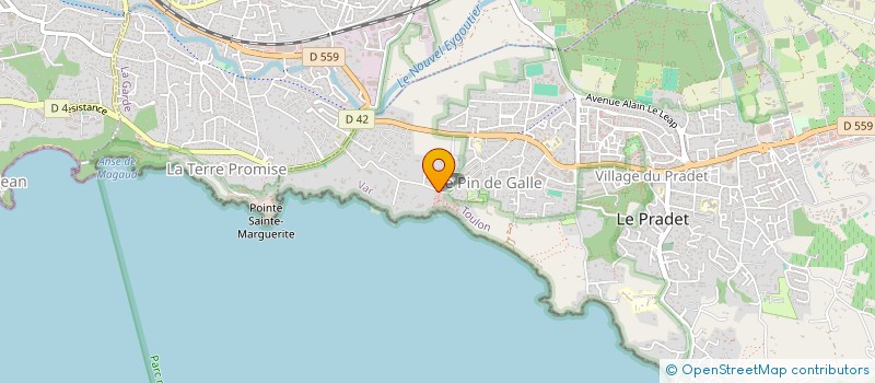 localisation de l'entreprise SCI LE CHENE ROC  LE PRADET