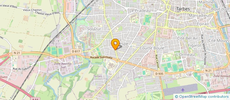 localisation de l'entreprise SCI LE CHENE VERT  TARBES