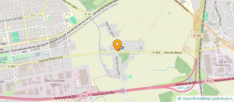 localisation de l'entreprise SCI LE CHEVAL BLANC  JOSSIGNY