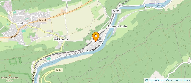 localisation de l'entreprise SCI LE CHEVAL BLANC  OUGNEY-DOUVOT