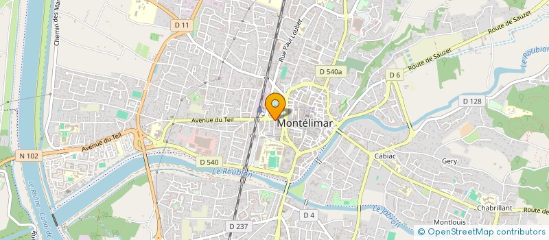 localisation de l'entreprise SCI LE CHIEN QUI MIAULE à MONTELIMAR