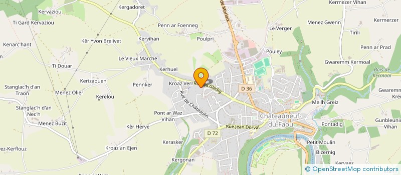 localisation de l'entreprise SCI LE CLECH  CHATEAUNEUF-DU-FAOU