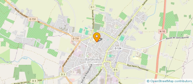 localisation de l'entreprise SCI LE CLONE  BARBEZIEUX-SAINT-HILAIRE