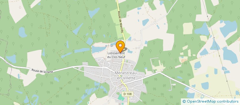 localisation de l'entreprise SCI LE CLOS 9 à MENESTREAU-EN-VILLETTE