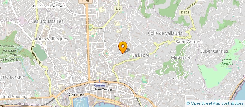localisation de l'entreprise SCI LE CLOS D AIGUEBELLE à CANNES