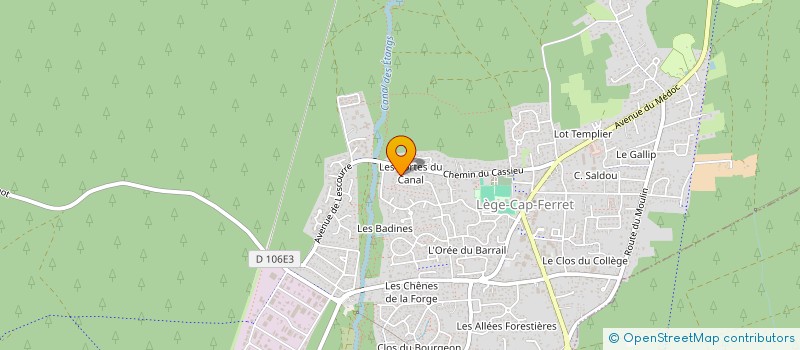 localisation de l'entreprise SCI LE CLOS D'IGNAC FLORY  LEGE-CAP-FERRET