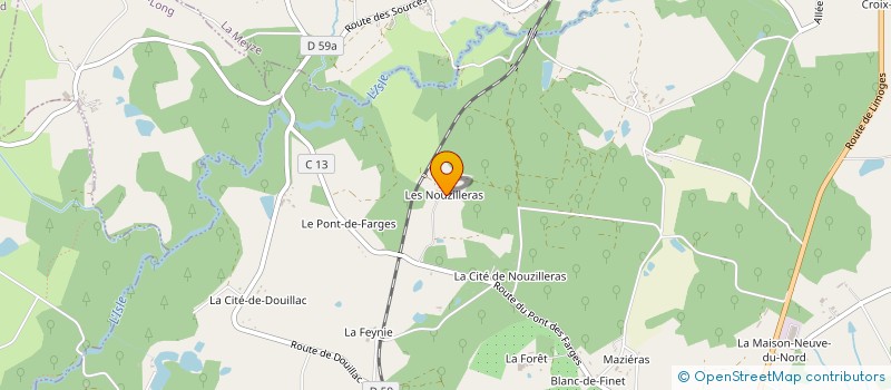 localisation de l'entreprise SCI LE CLOS DE BART à ST YRIEIX LA PERCHE