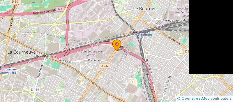 localisation de l'entreprise SCI LE CLOS DES VIGNES à LA COURNEUVE