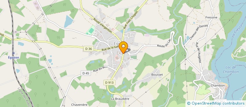 localisation de l'entreprise SCI LE CLOS DU CROQUINOIX à EGUZON-CHANTOME