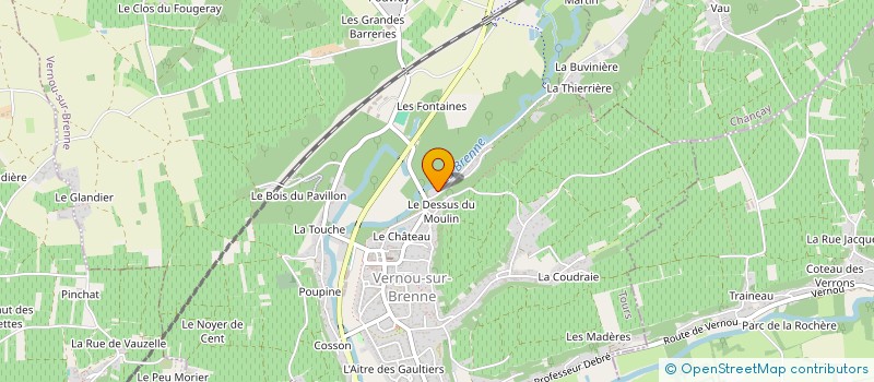 localisation de l'entreprise SCI LE CLOS DU MOULIN à VERNOU-SUR-BRENNE
