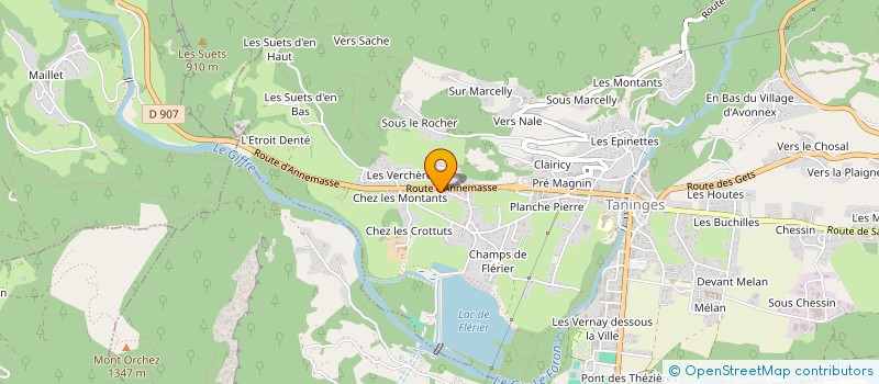 localisation de l'entreprise SCI LE CLOS DU PIC  TANINGES