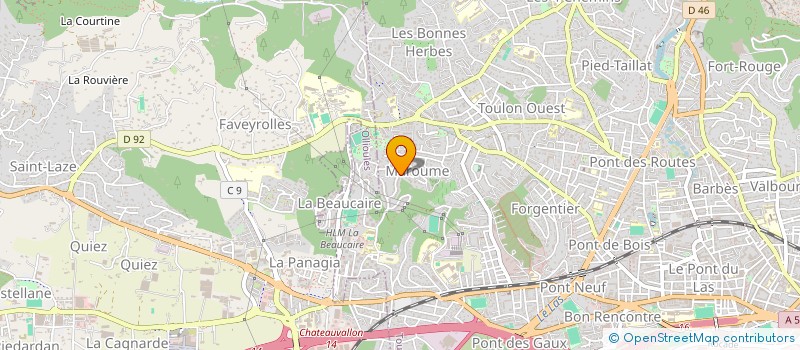 localisation de l'entreprise SCI LE CLOS DU VALLON SAINT PONS  TOULON