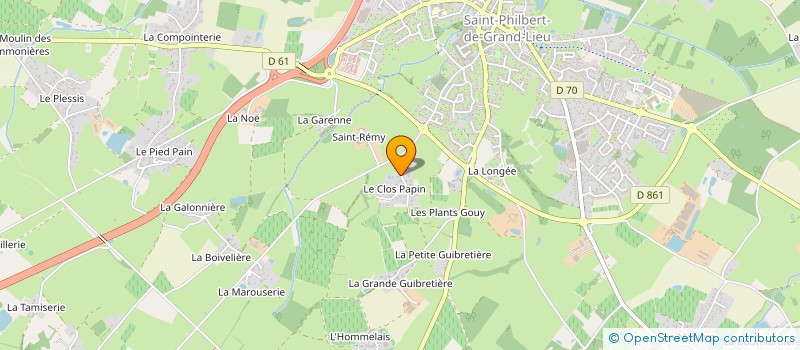 localisation de l'entreprise SCI LE CLOS PAPIN  SAINT-PHILBERT-DE-GRAND-LIEU