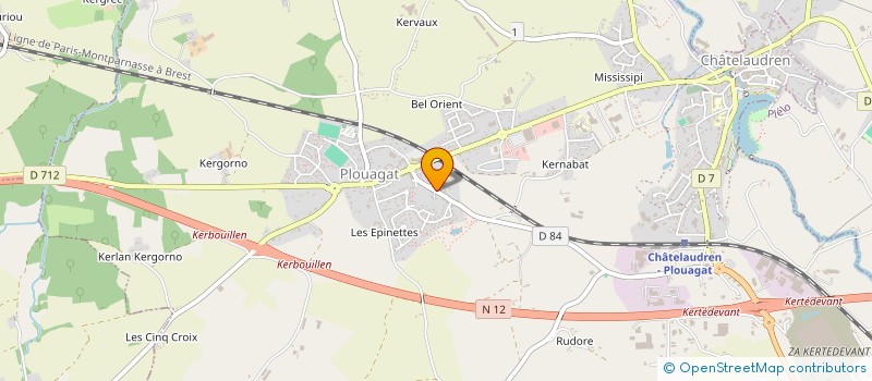 localisation de l'entreprise SCI LE CLOS ST PIERRE  CHATELAUDREN-PLOUAGAT