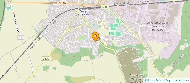 localisation de l'entreprise SCI LE CLUB DES 5 DE CREPY  CREPY-EN-VALOIS