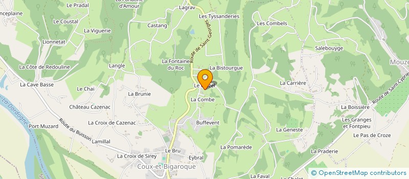 localisation de l'entreprise SCI LE CLUZEL à COUX ET BIGAROQUE-MOUZENS