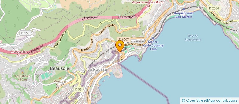 localisation de l'entreprise SCI LE COLIBRI à ROQUEBRUNE-CAP-MARTIN