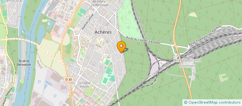 localisation de l'entreprise SCI LE COLIBRI BLEU  ACHERES