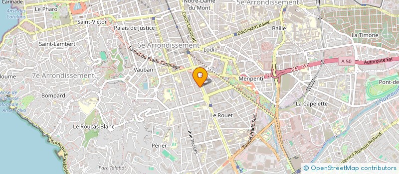 localisation de l'entreprise SCI LE COLLET ROUGE à MARSEILLE