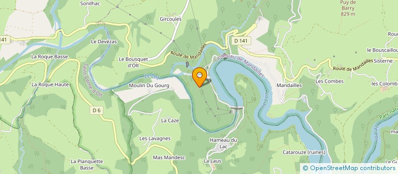 localisation de l'entreprise SCI LE COLOMBAGE  CASTELNAU-DE-MANDAILLES