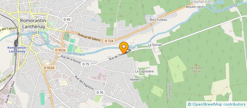 localisation de l'entreprise SCI LE COLOMBIER  ROMORANTIN-LANTHENAY