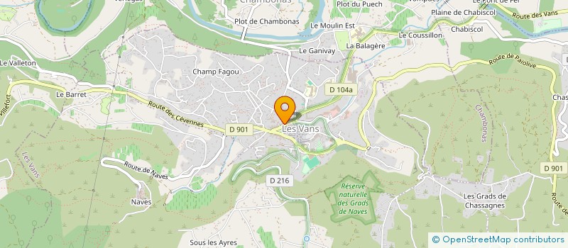 localisation de l'entreprise SCI LE COLOMBIER  LES VANS