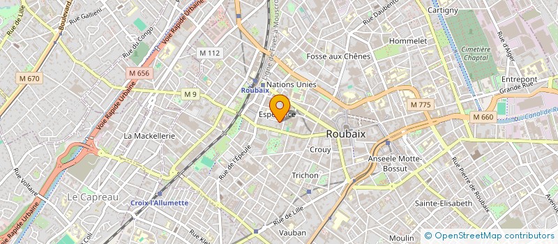 localisation de l'entreprise SCI LE CONTACT  ROUBAIX