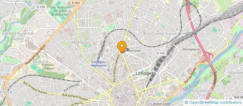 localisation de l'entreprise SCI LE CONTI à LIMOGES
